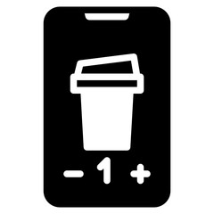 Onlined order coffee in mobile phone