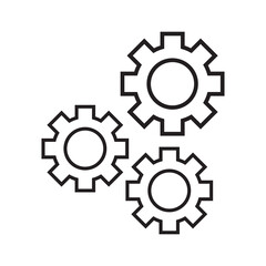 gear symbols set on a white vector background