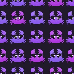 cute dark pattern with crabs
