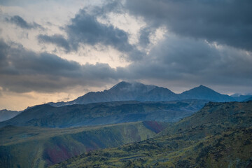 Stone valley near Elbrus mountain