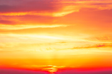 Colourful Sunset, Natural Dramatic sunrise seascape, Ocean or Sea view, Nature Background, Copyspace