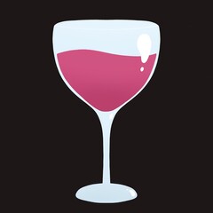 a glass of red wine