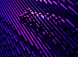 Abstract futuristic voxel pattern background. 3d rendering. 