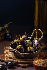 Tasty brinjal, Vegetarian food