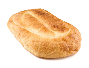 A stack of pita breads isolated on white. Bread