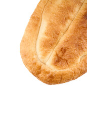 A stack of pita breads isolated on white. Bread