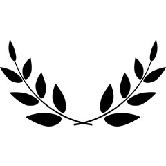 peace wreath line icon