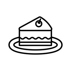 cake line icon