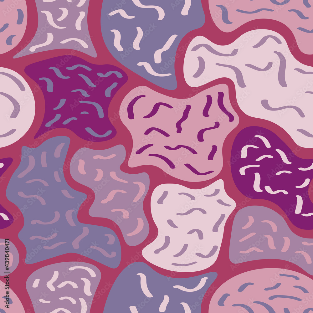 Poster seamless repeating pattern of colored shapes