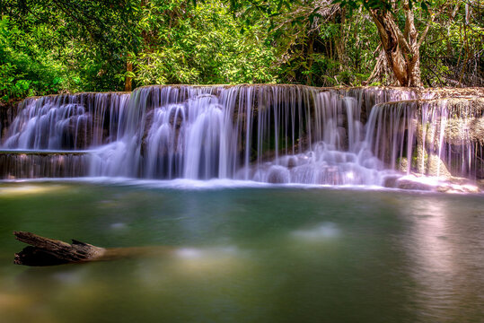 Beautiful waterfall in, deep forest , Kanchanaburi province, Thailand © NITIKAN T.
