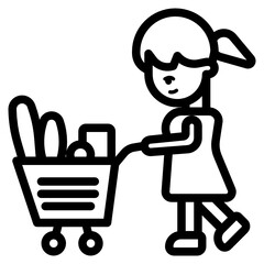 A woman shopping in grocery store