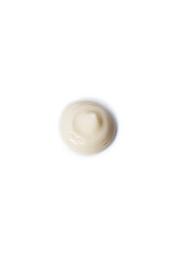 Cosmetic cream drop, on a white background.