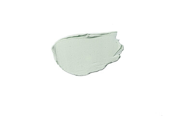 Cosmetic cream or mask smear, on a white background.