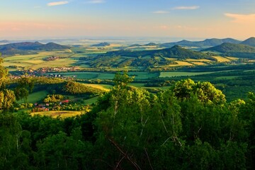 Fototapeta na wymiar Green spring landscape in Central Europe