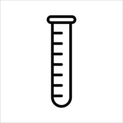 Laboratory test icon. Lab diagnostics. Chemical research. Thin line illustration. Test tubes. Scientific laboratory. Contour symbol on white background. editable stroke.