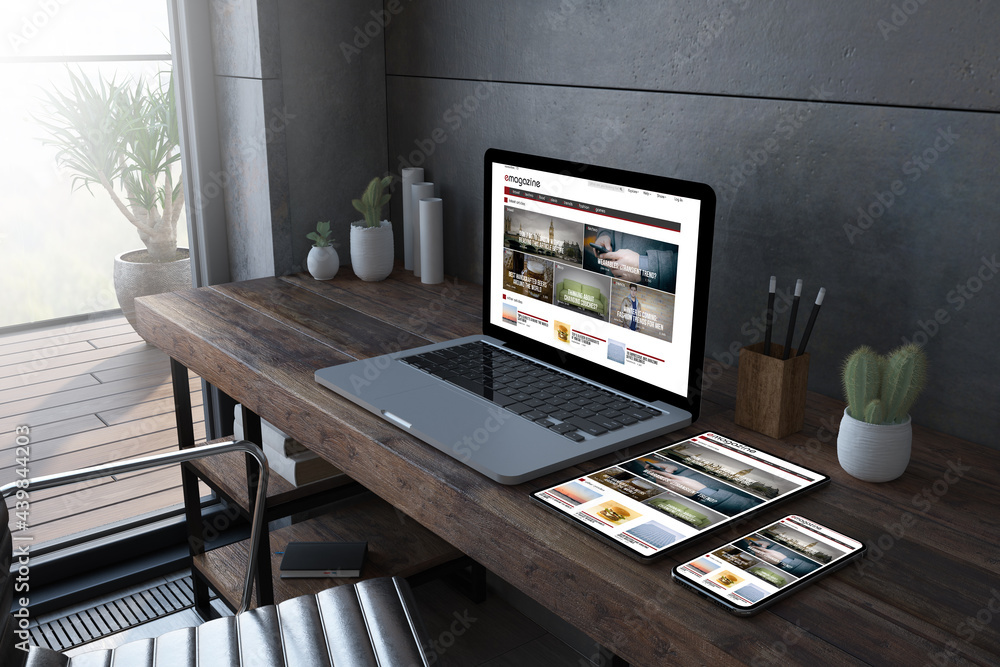 Poster responsive devices at computer desktop