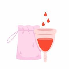 Menstrual cup and reusable menstruation equipment