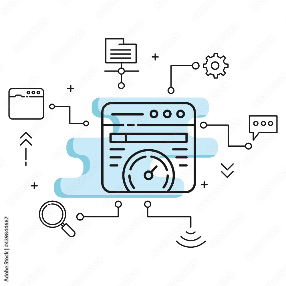 Aufkleber fast loading website sign, browser based cache vector glyph icon design, seo and digital marketing s
