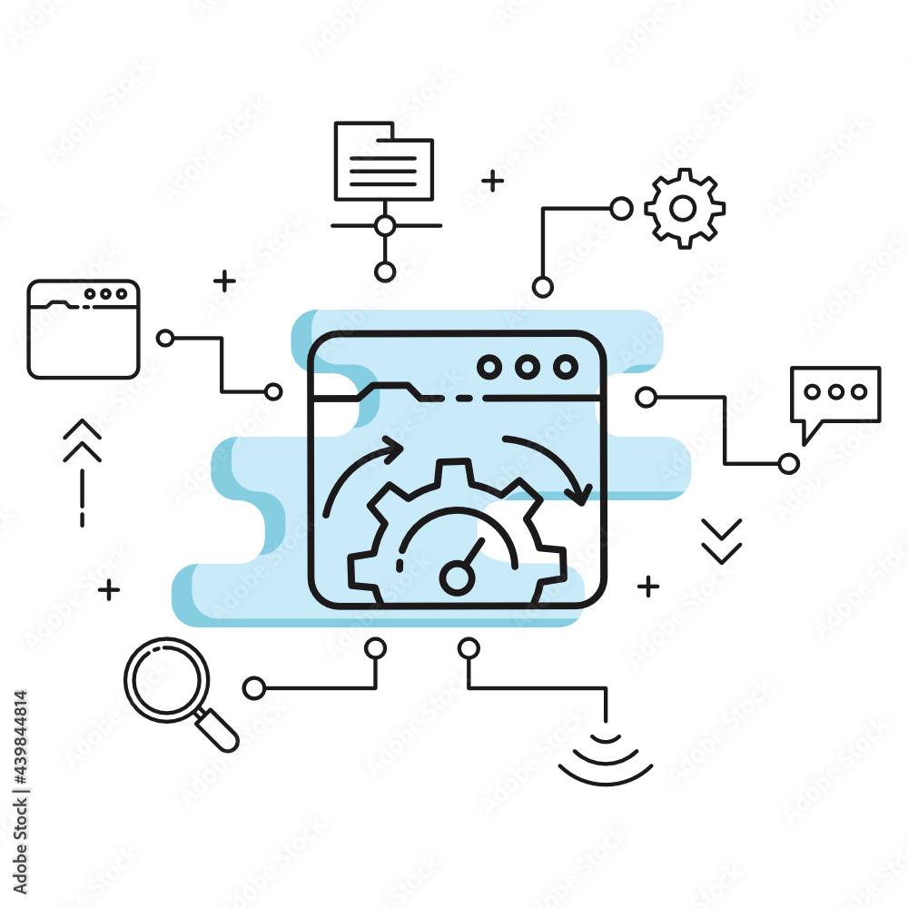 Aufkleber fast loading website sign, browser based cache vector glyph icon design, seo and digital marketing s