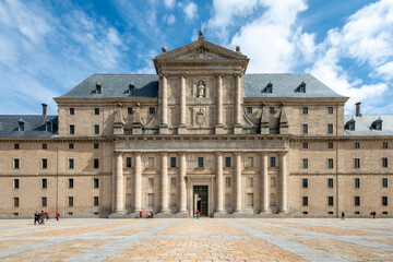 main facade of the monastery of el escorial. Architectural work commissioned by Felipe II