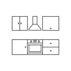 kitchen design icon oven cooking sign 