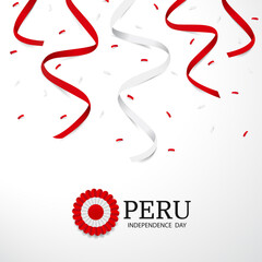 Vector Illustration of Peru Independence Day. 
