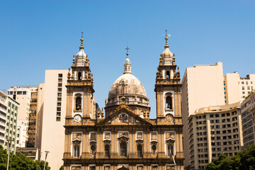 Fototapeta na wymiar Candelaria Church (Igreja de Nossa Senhora da Candelaria) in Rio de Janeiro, Brazil