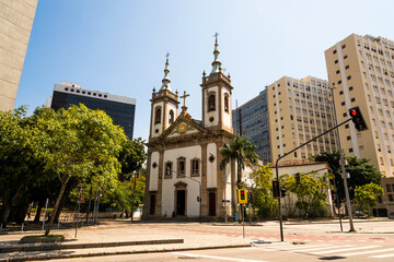 Catholic Santa Luzia Church in Rio de Janeiro City Downtown