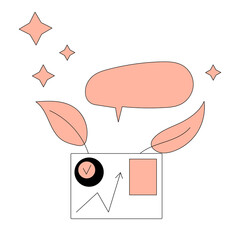 Business Concept illustrations.Trendy vector style.