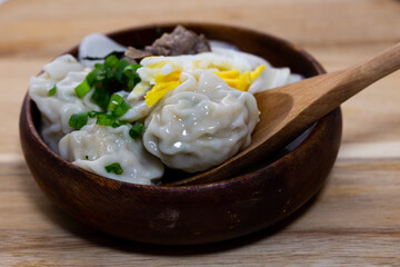 Traditional Korean rice cake and dumpling soup