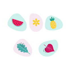 set of fruit icons