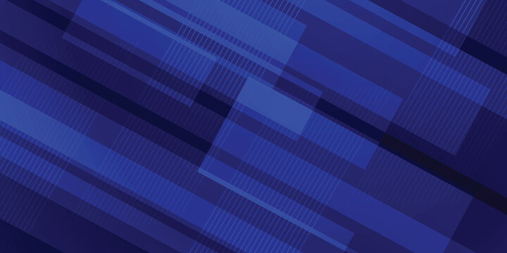 Blue background in vector illustration with geometric shapes and lines in parallel.