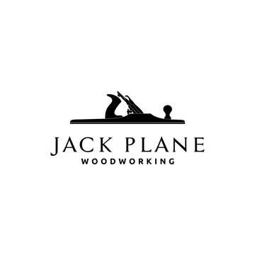 Retro Vintage Woodworking Wood Fore Plane or Jack Plane Logo Design