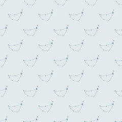 Zodiac signs blue seamless pattern