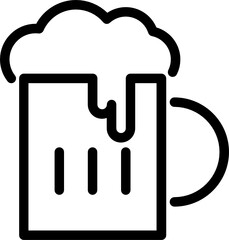 beer minimal line icon