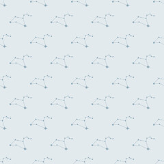 zodiac sighns blue seamless pattern