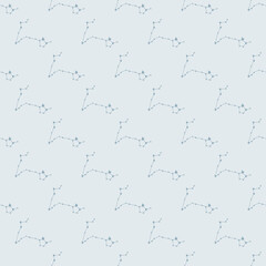zodiac sighns blue seamless pattern