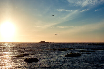 Beautiful sunset above the Atlantic ocean