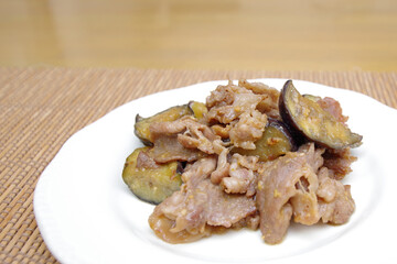 茄子と豚肉の味噌炒め