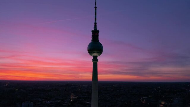 Tv Tower Berlin - Sunset Skyline 