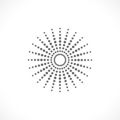 Black abstract vector circle frame halftone dots logo emblem design. Round border Icon using circle dots texture.Vector illustration EPS 10