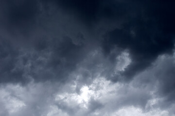 black and gray clouds in the sky. rainy day