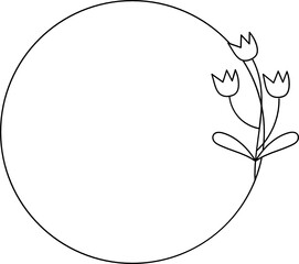 Leaf Branch Wedding Wreath Circle Frame