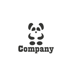 Simple panda logo design 