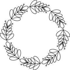 Wildflower Wedding Wreath Circle Frame