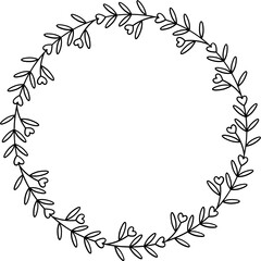 Wildflower Wedding Wreath Circle Frame