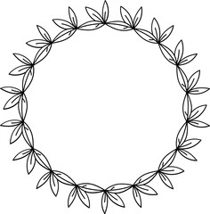 Leaf Branch Wedding Wreath Circle Frame