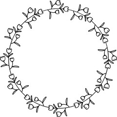 Wildflower Wedding Wreath Circle Frame