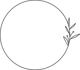 Leaf Branch Wedding Wreath Circle Frame