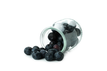 Fresh delicious blueberry isolated on white background